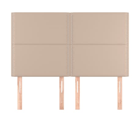 vidaXL Uzglavlje Cappuccino 144x5x118/128 cm Umjetna koža