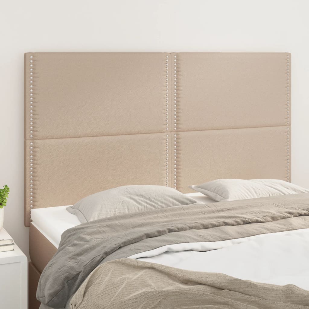 vidaXL Kopfteile 4 Stk. Cappuccino-Braun 72x5x78/88 cm Kunstleder