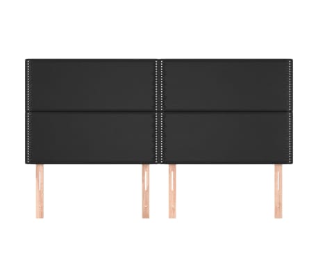 vidaXL Kopfteil Schwarz 160x5x118/128 cm Kunstleder