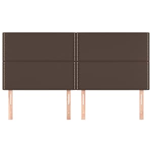 vidaXL Kopfteil Braun 160x5x118/128 cm Kunstleder