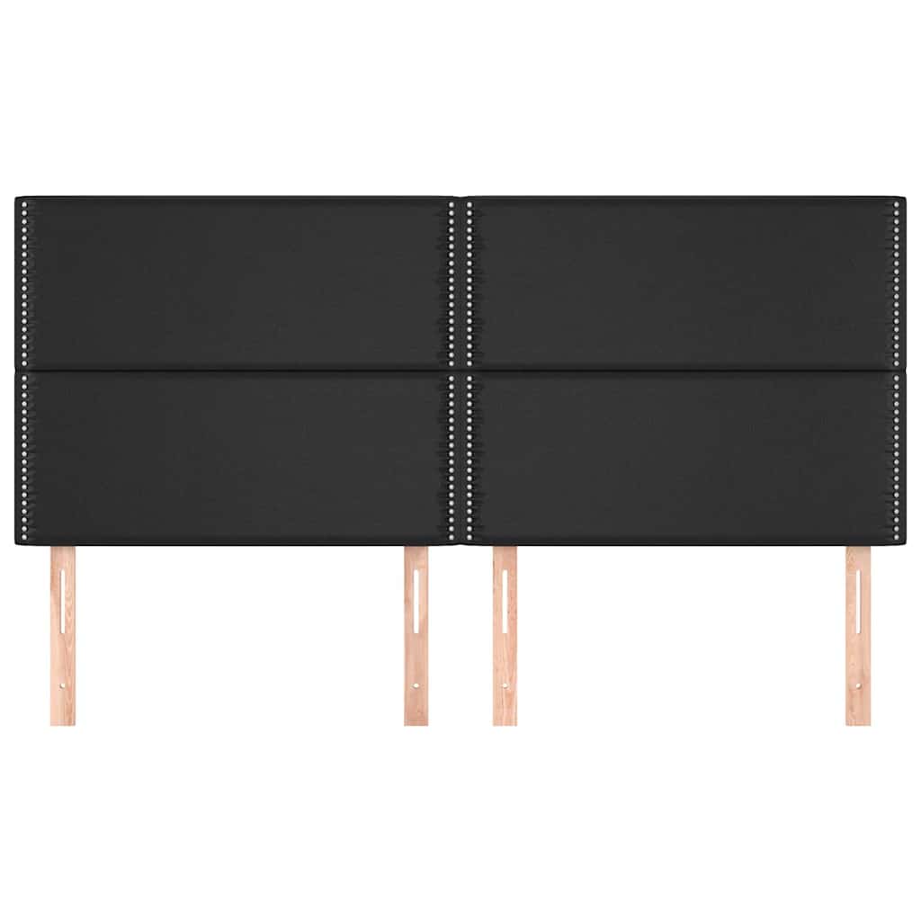 vidaXL Hoofdbord zwart 180x5x118/128 cm kunstleer, foto 2