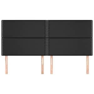 Čelo postele černé 180x5x118/128 cm umělá kůže - obrázek 3