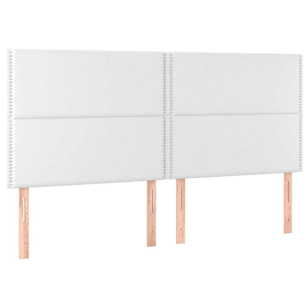 vidaXL Čelo postele 4 ks bílé 90x5x78/88 cm umělá kůže