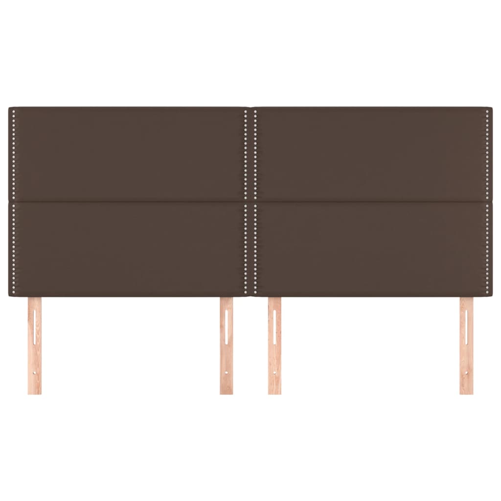 4 db barna műbőr fejtámla 90x5x78/88 cm