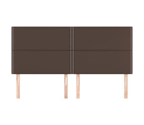 vidaXL Kopfteil Braun 180x5x118/128 cm Kunstleder