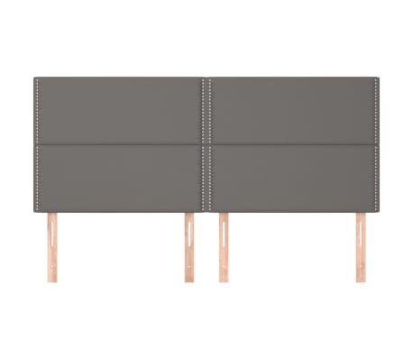 vidaXL T&ecirc;te de lit Gris 180x5x118/128 cm Similicuir