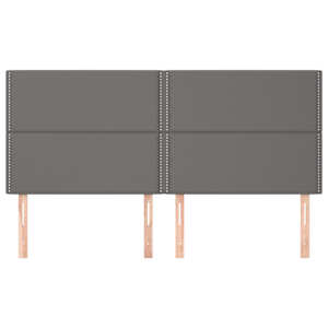 vidaXL T&ecirc;te de lit Gris 180x5x118/128 cm Similicuir
