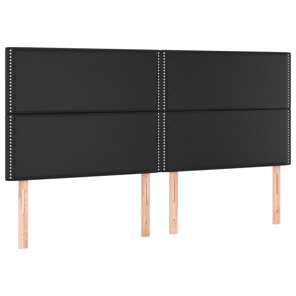 vidaXL Čelo postele černé 200 x 5 x 118/128 cm umělá kůže
