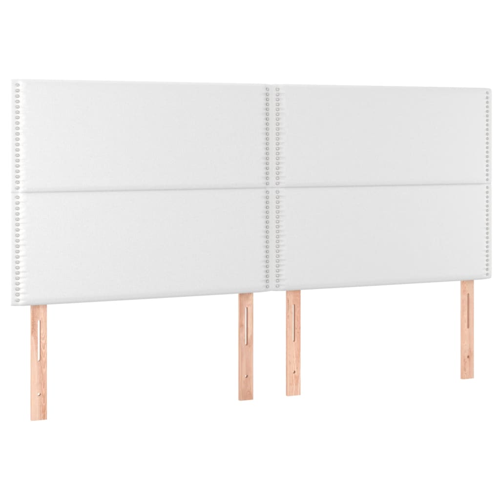 vidaXL ÄŚelo postele 4 ks bĂ­lĂ© 100x5x78/88 cm umÄ›lĂˇ kĹŻĹľe