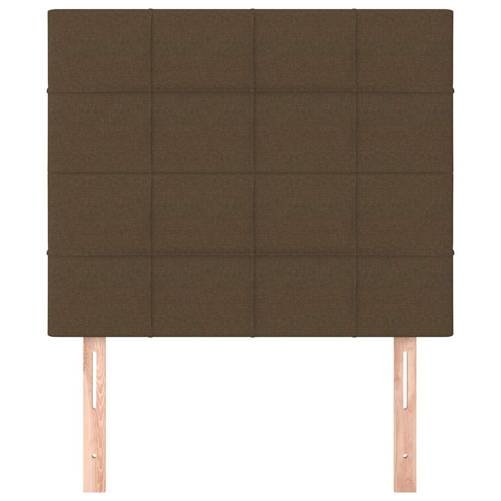 vidaXL Hoofdbord donkerbruin 80x5x118/128 cm stof bruin, foto 2