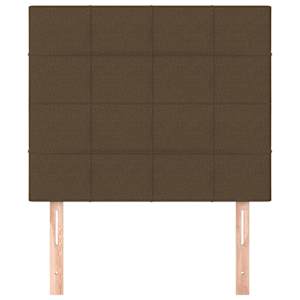Čelo postele tmavě hnědé 80x5x118/128 cm látkové - obrázek 3