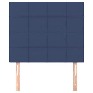 Čelo postele modré 80x5x118/128 cm látkové - obrázek 3