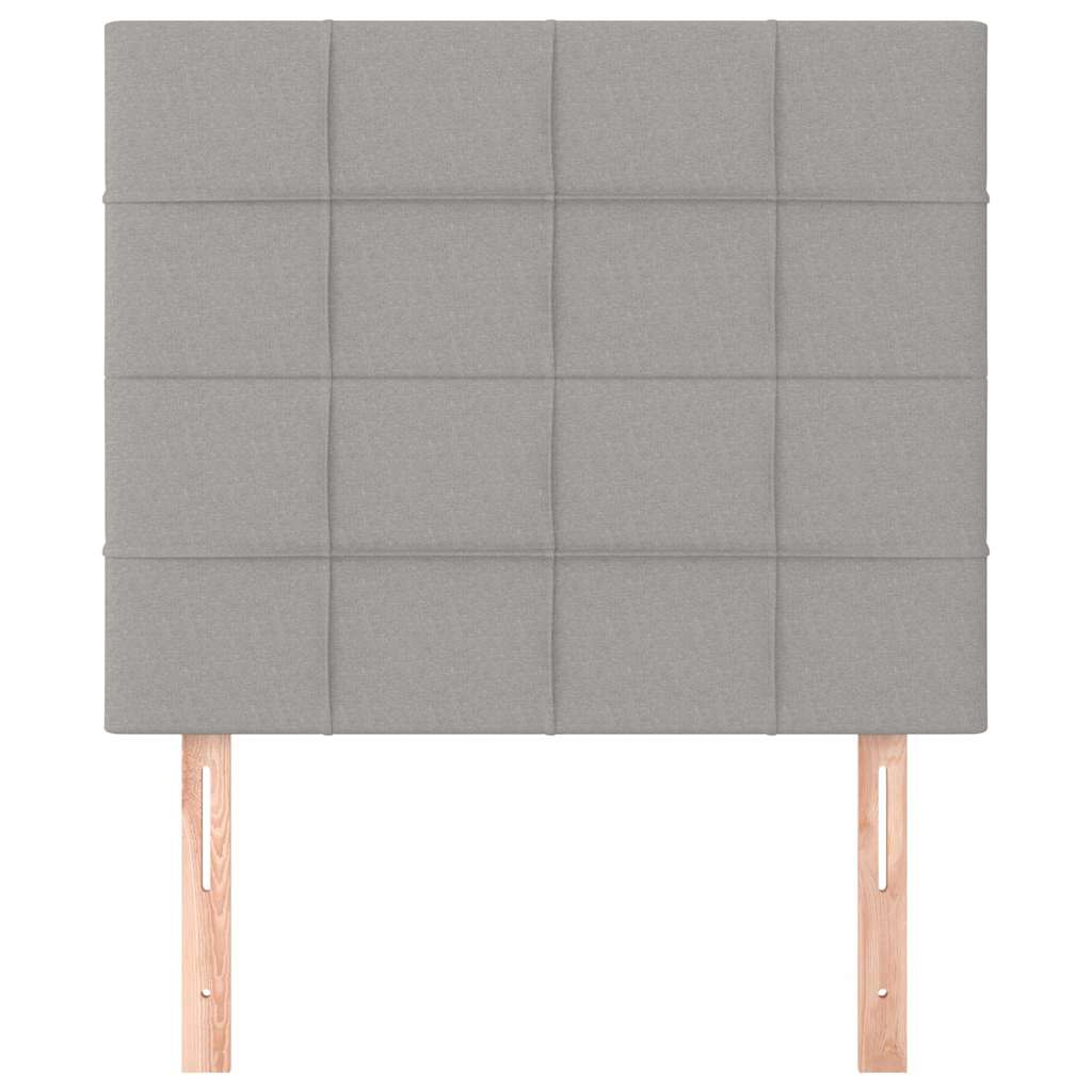 vidaXL Hoofdbord lichtgrijs 90x5x118/128 cm stof grijs, foto 2