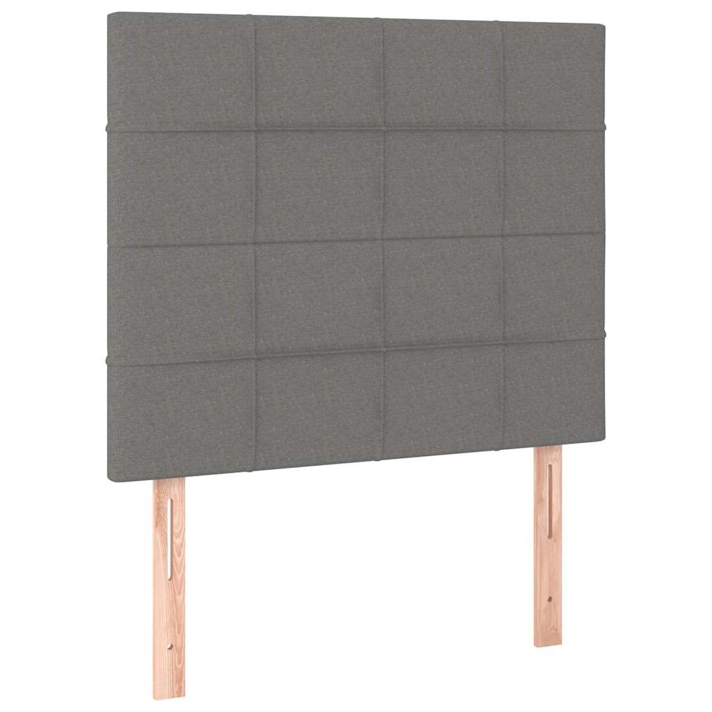 vidaXL Čelo postele tmavě šedé 90x5x118/128 cm látkové