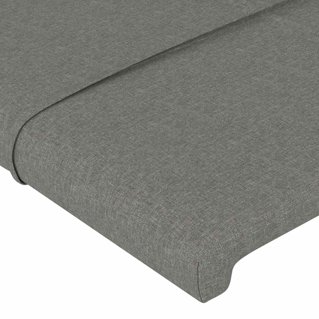 vidaXL Hoofdbord donkergrijs 90x5x118/128 cm stof grijs, foto 4
