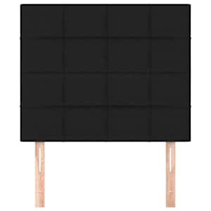 Čelo postele černé 90x5x118/128 cm látkové - obrázek 3