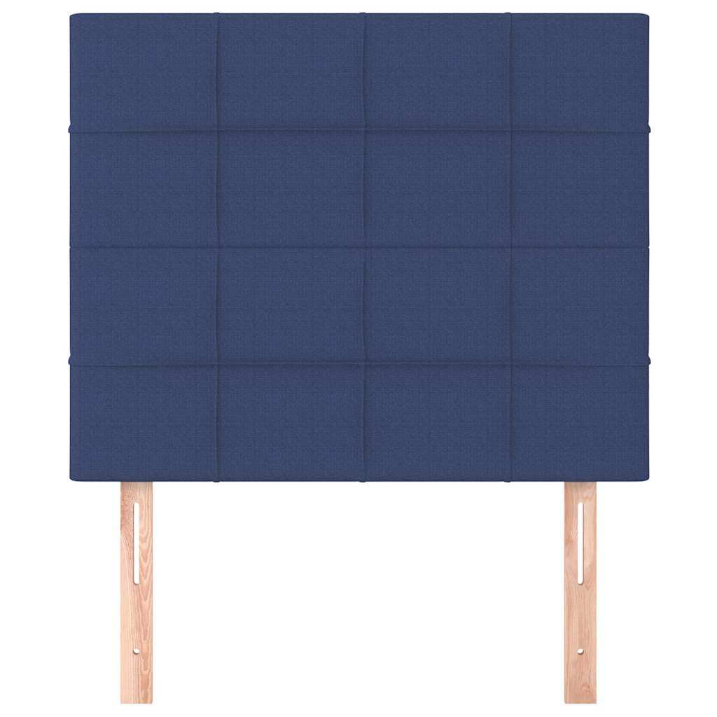 vidaXL Hoofdbord blauw 90x5x118/128 cm stof, foto 2