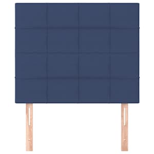 Čelo postele modré 90x5x118/128 cm látkové - obrázek 3