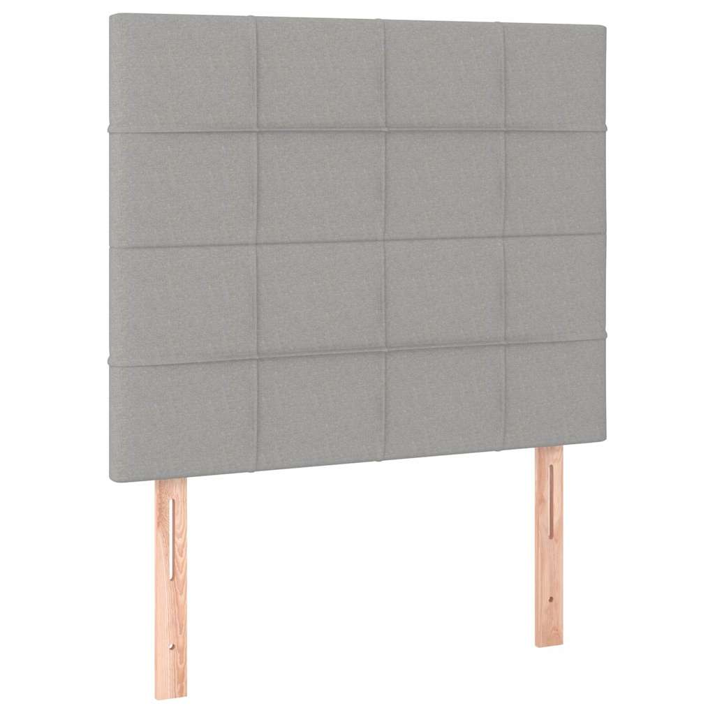 vidaXL Čelo postele světle šedé 100x5x118/128 cm látkové