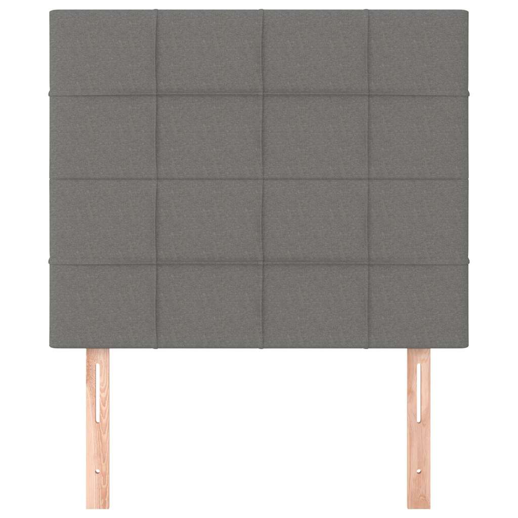 vidaXL Hoofdbord donkergrijs 100x5x118/128 cm Stof grijs, foto 2