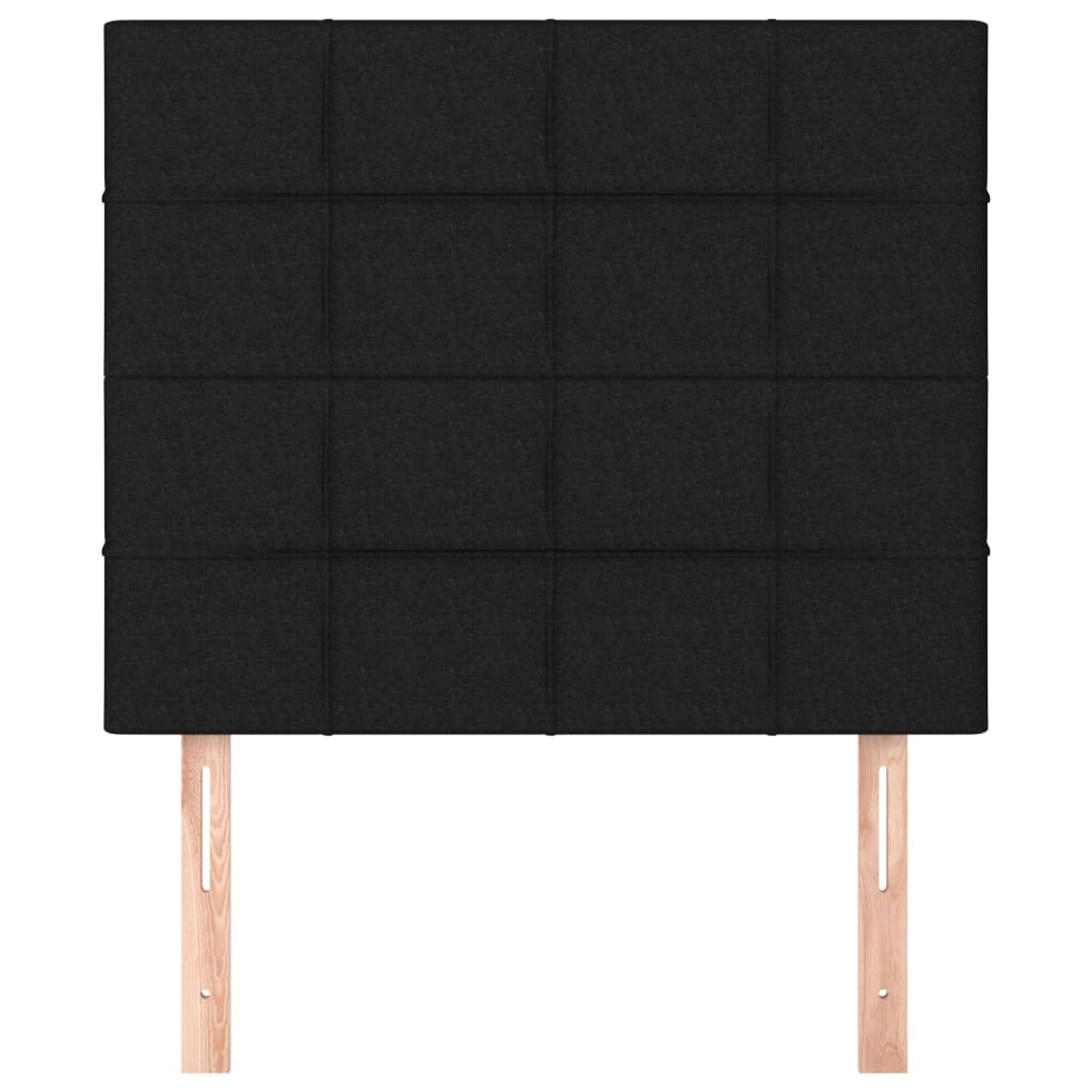 vidaXL Hoofdborden 2 st 100x5x78/88 cm stof zwart afbeelding