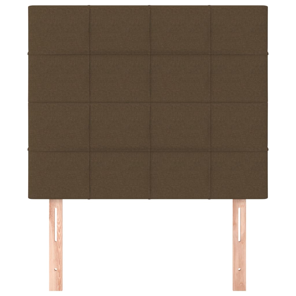 vidaXL Hoofdborden 2 st 100x5x78/88 cm stof donkerbruin afbeelding