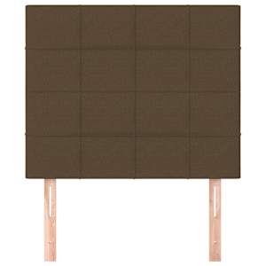 Čelo postele tmavě hnědé 100x5x118/128 cm látkové - obrázek 3