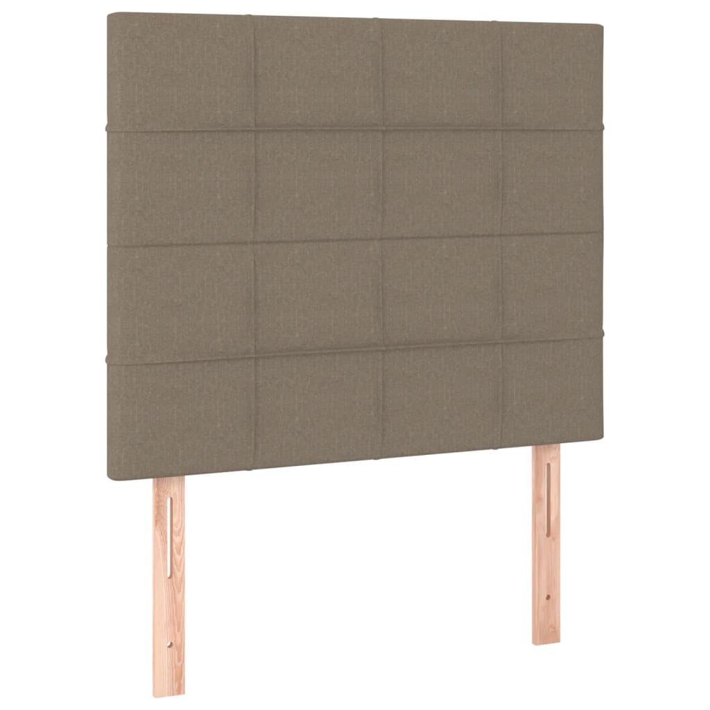 vidaXL Čelo postele 2 ks taupe 100x5x78/88 cm textil