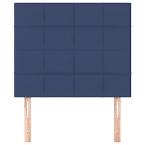 Čelo postele modré 100x5x118/128 cm látkové - obrázek 3