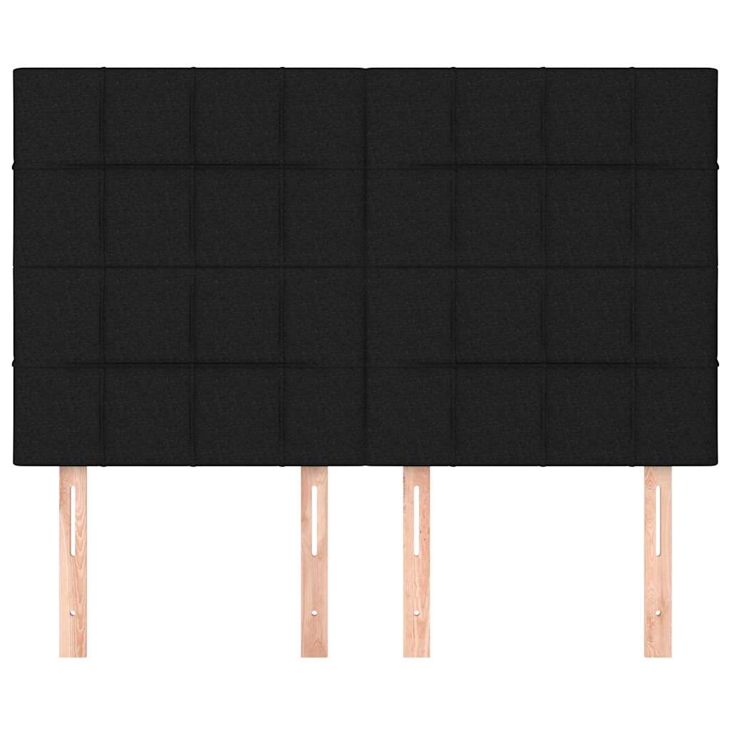 vidaXL Hoofdbord zwart 144x5x118/128 cm stof, foto 2