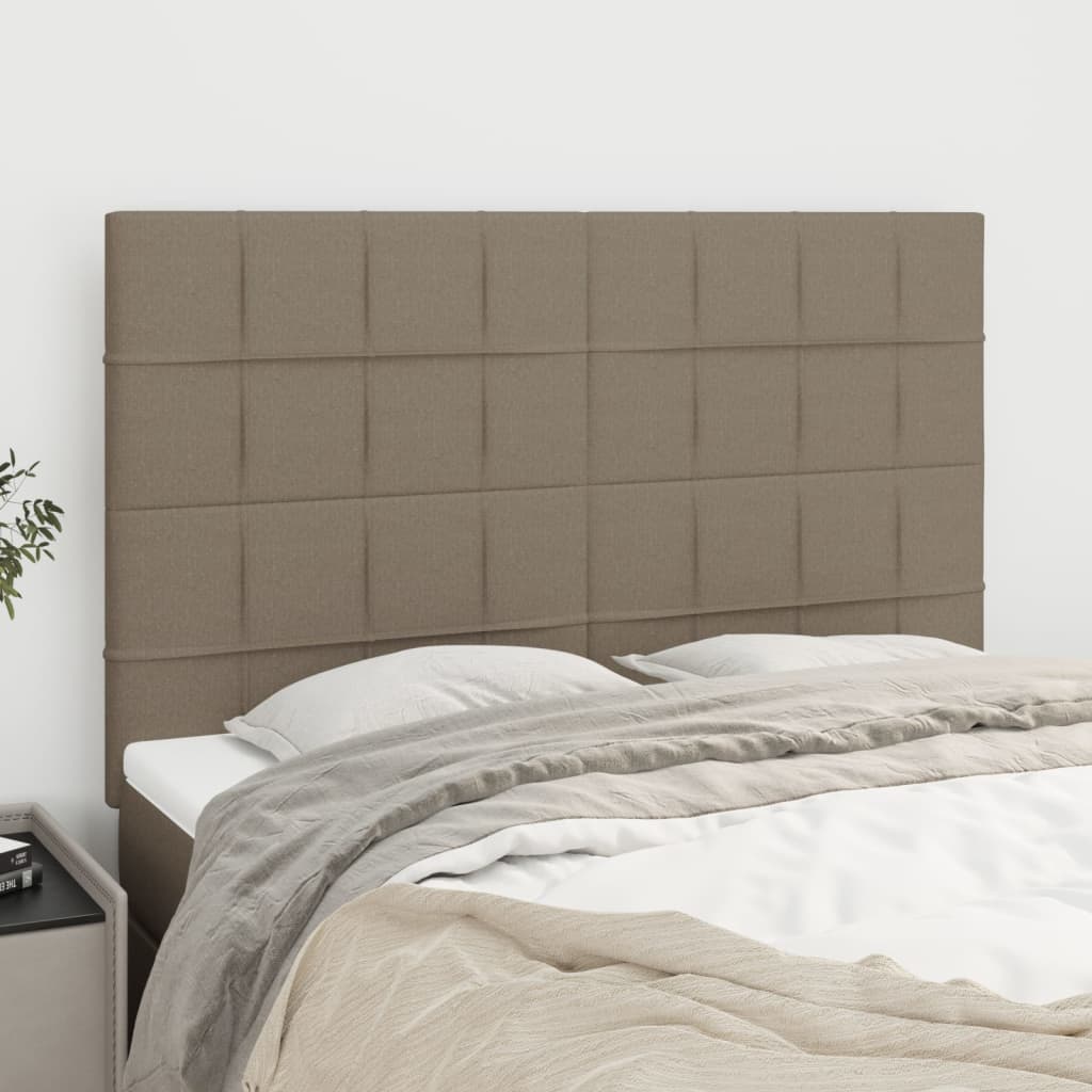 vidaXL Kopfteile 4 Stk. Taupe 72x5x78/88 cm Stoff