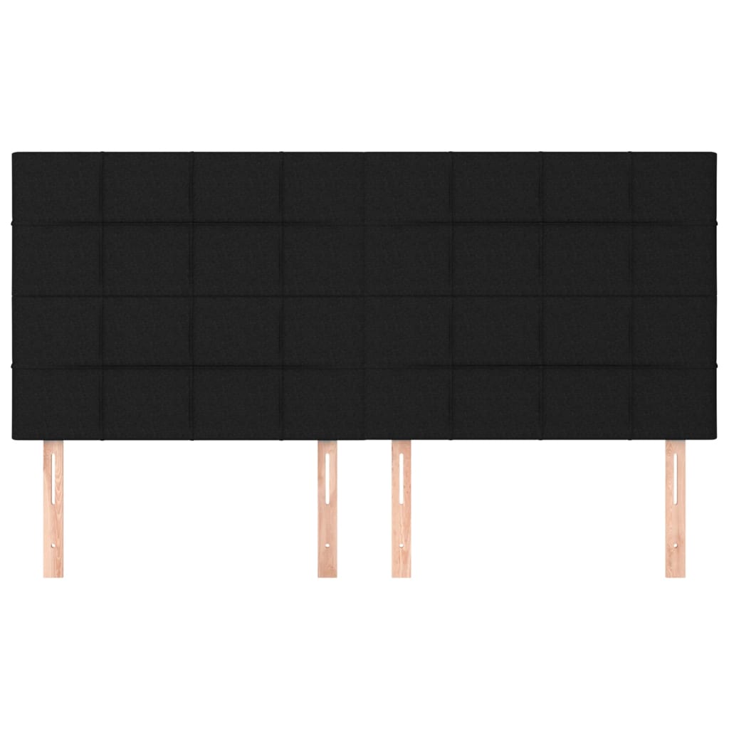 vidaXL Čelá postele 4 ks čierne 80x5x78/88 cm látka