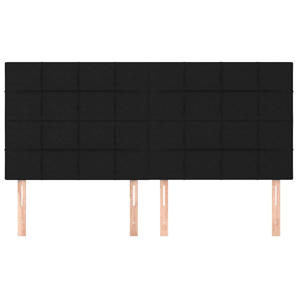 vidaXL Hoofdbord zwart 160x5x118/128 cm stof, foto 2
