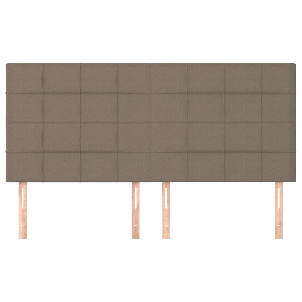 vidaXL Hoofdborden 4 st 80x5x78/88 cm stof taupe afbeelding