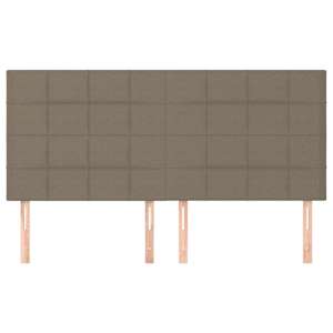 Čelo postele béžové 160x5x118/128 cm látkové - obrázek 3