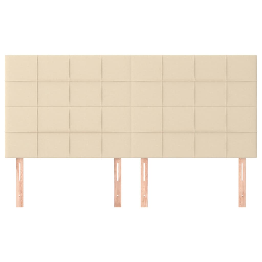 Thumbnail - vidaXL Kopfteil Creme 160x5x118/128 cm Stoff