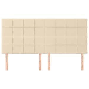 Čelo postele krémové 160x5x118/128 cm látkové - obrázek 3