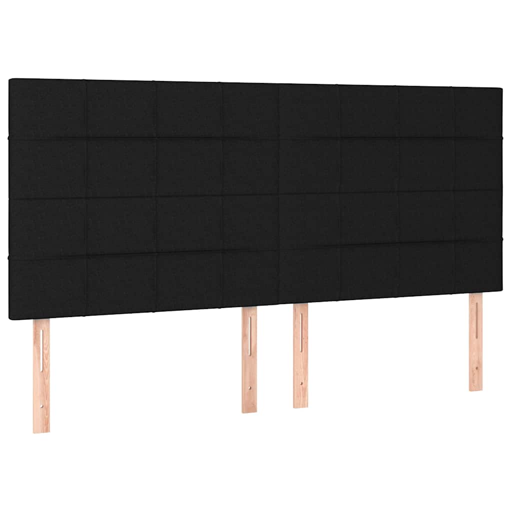 vidaXL Čelo postele černé 180x5x118/128 cm látkové