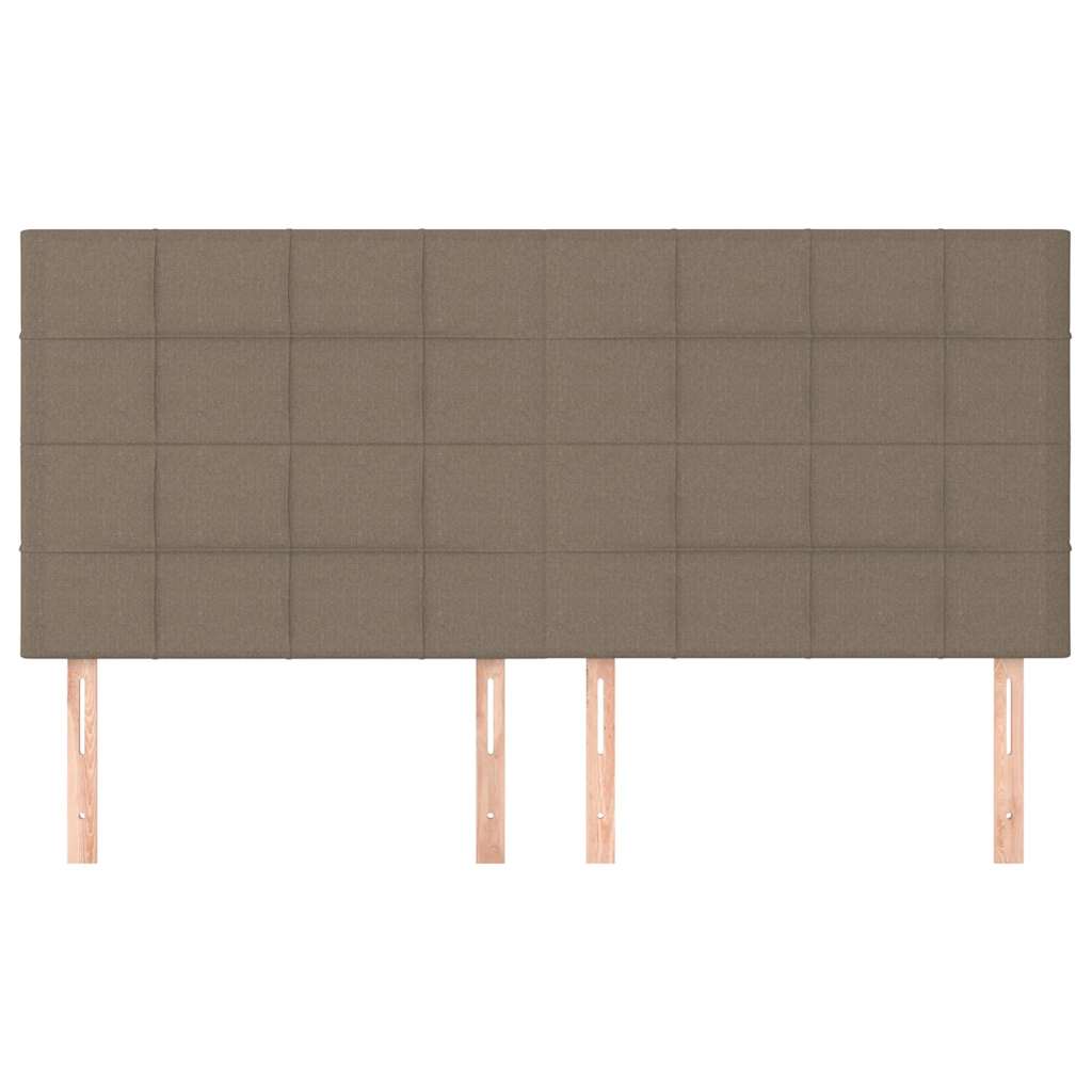 vidaXL Hoofdbord taupe 180x5x118/128 cm Stof, foto 2