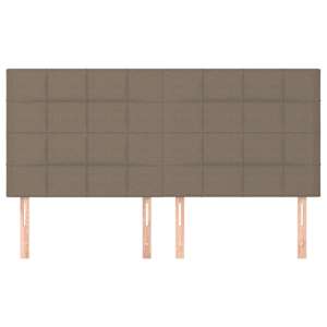 Čelo postele béžové 180x5x118/128 cm látkové - obrázek 3