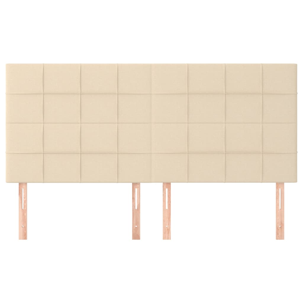 vidaXL Hoofdbord crème 180x5x118/128 cm stof, foto 2
