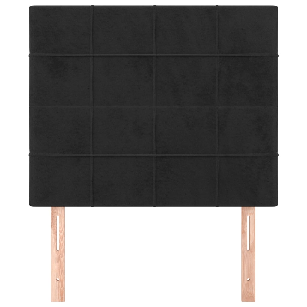 vidaXL Hoofdborden 2 st 80x5x78/88 cm fluweel zwart afbeelding