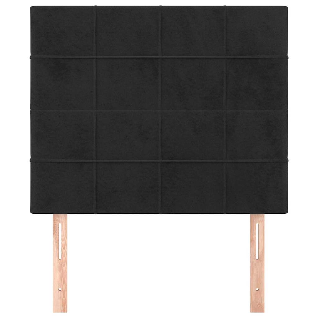 vidaXL Hoofdbord zwart 80x5x118/128 cm fluweel, foto 2