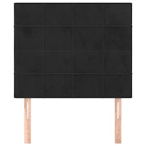 Čelo postele černé 80x5x118/128 cm sametové - obrázek 3