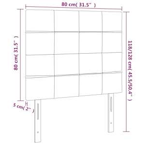 Čelo postele černé 80x5x118/128 cm sametové - obrázek 8