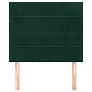 Čelo postele tmavě zelené 80x5x118/128 cm sametové - obrázek 3