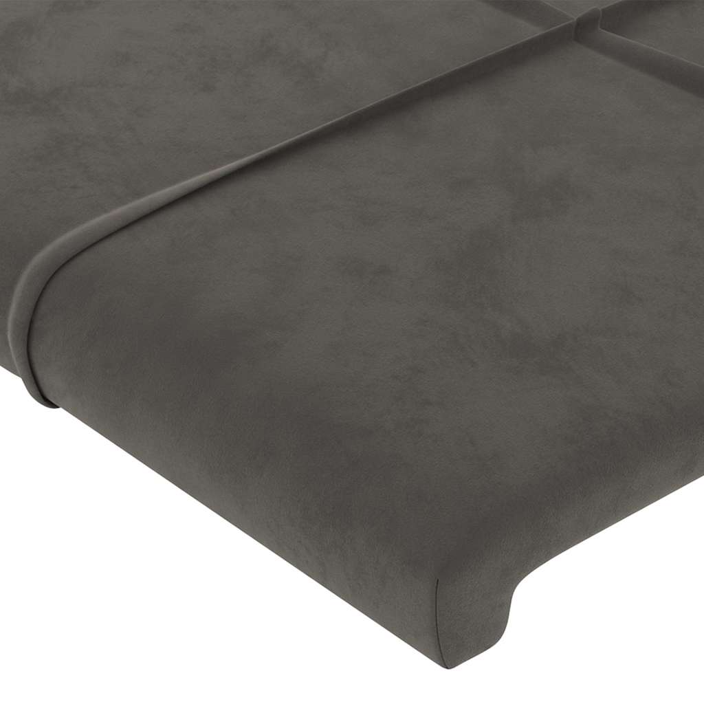 vidaXL Hoofdbord donkergrijs 90x5x118/128 cm fluweel grijs, foto 4