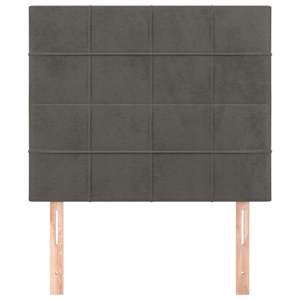 Čelo postele tmavě šedé 90x5x118/128 cm sametové - obrázek 3