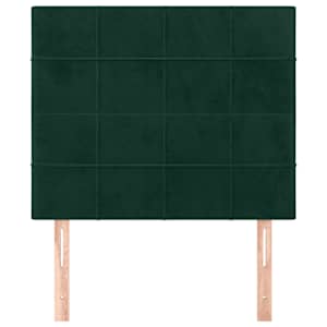 Čelo postele tmavě zelené 90x5x118/128 cm sametové - obrázek 3