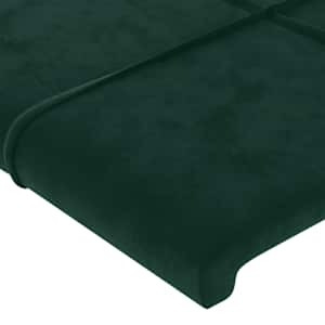 Čelo postele tmavě zelené 90x5x118/128 cm sametové - obrázek 4